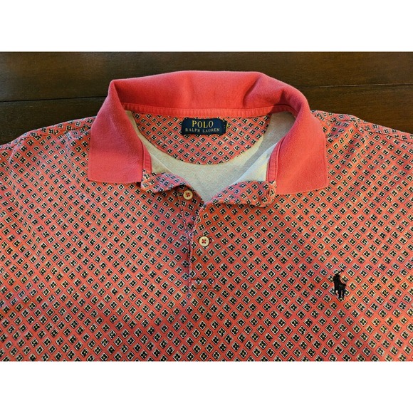 Polo by Ralph Lauren Other - Polo Ralph Lauren Classic Fit Cotton Bayberry Foulard Hot Pink Polo Men Size XL